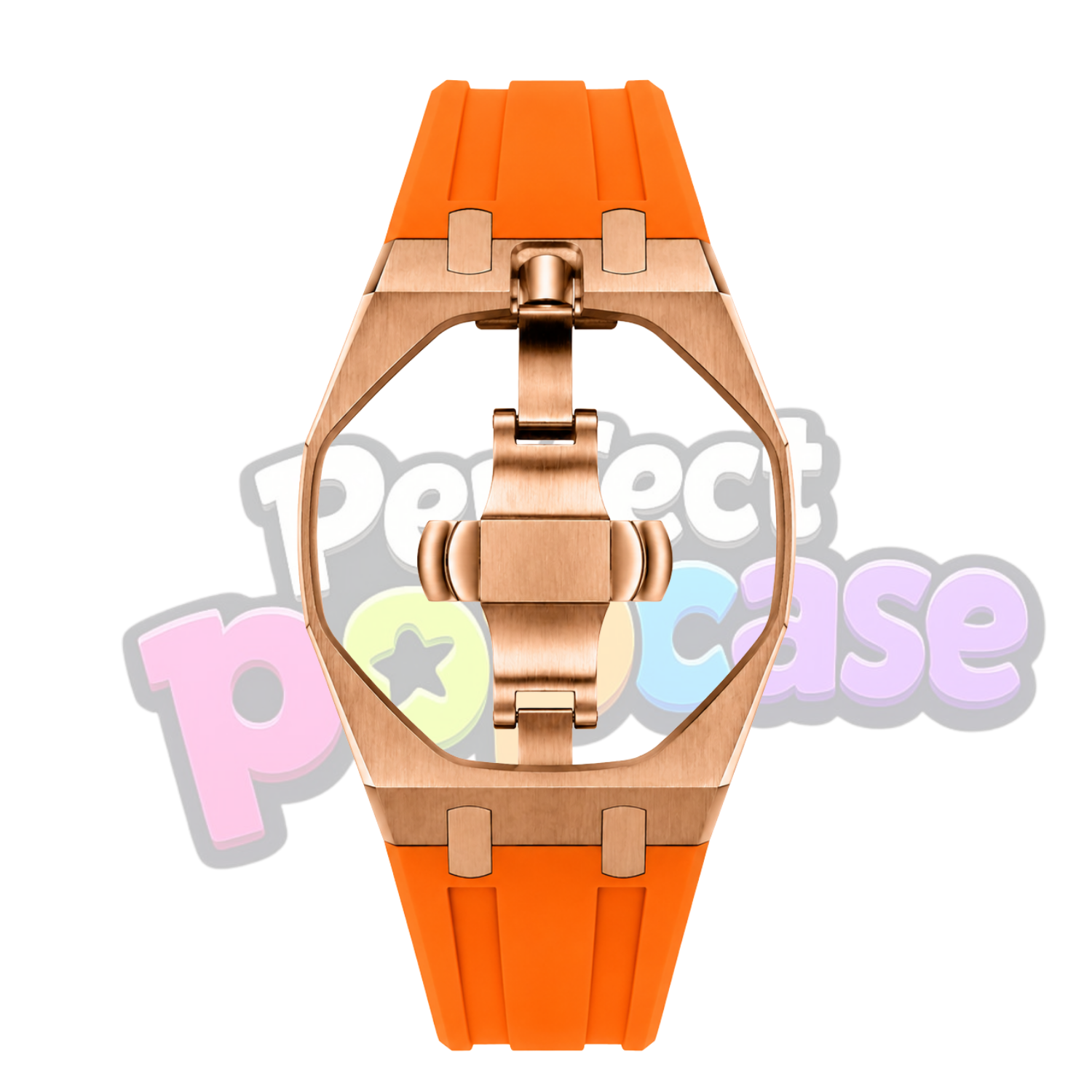 Rose Gold/Orange - 12 & 3 O'clock Crown