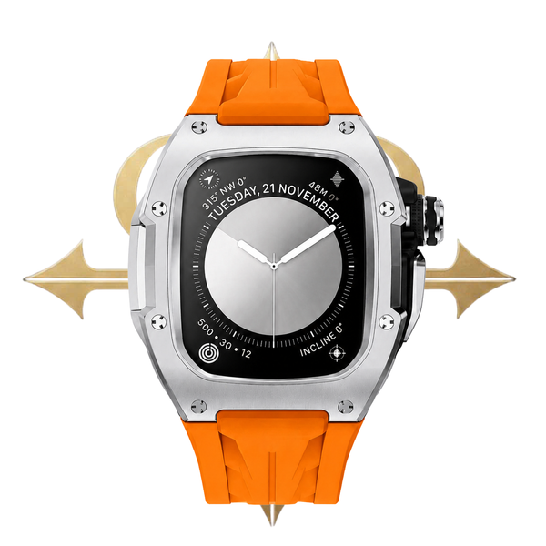 APPLE CASE/STAINLESS STEEL - ORANGE