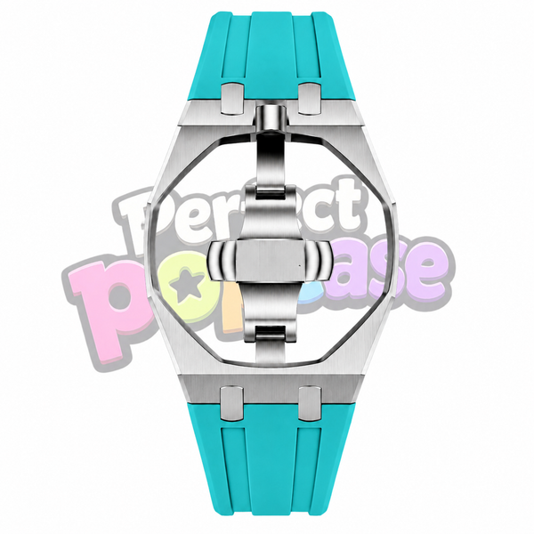 Silver Case/Tiffany Blue Strap
