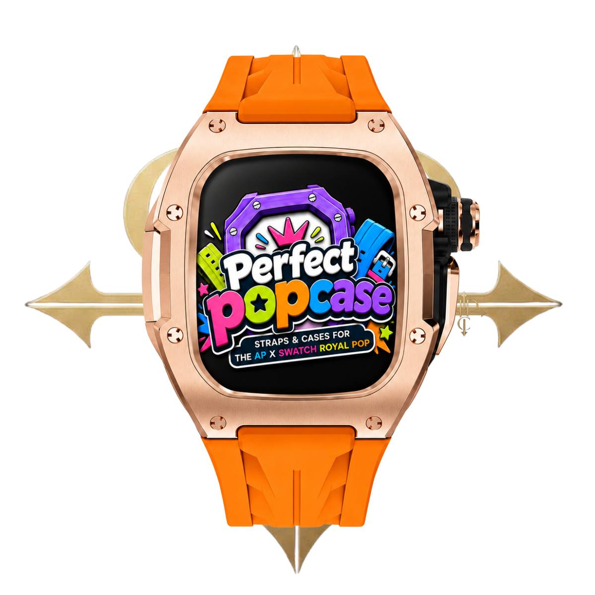 APPLE CASE/ROSE GOLD - ORANGE