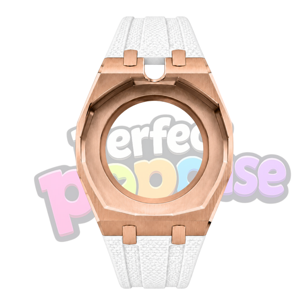 Rose Gold/White - 12 O'clock Crown