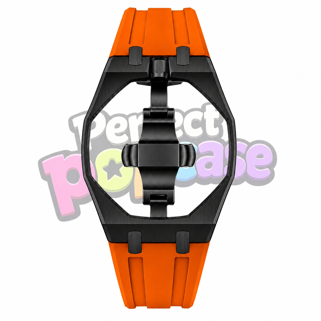 Black Case/Orange Strap