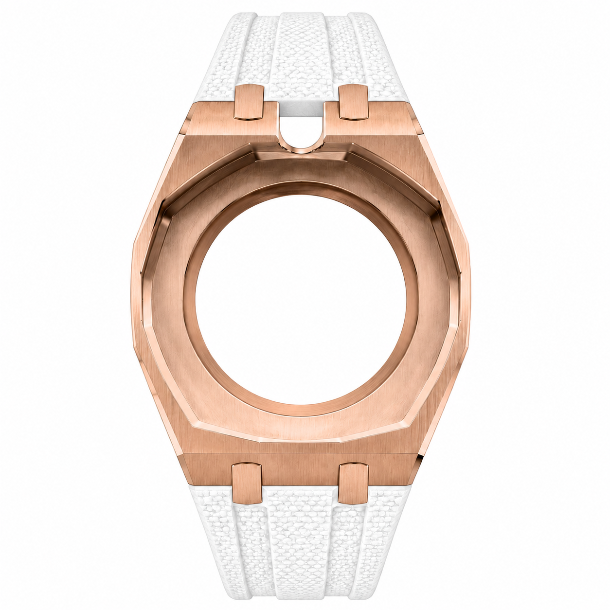 Rose Gold Case/White Strap