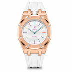 Rose Gold Case/White Strap