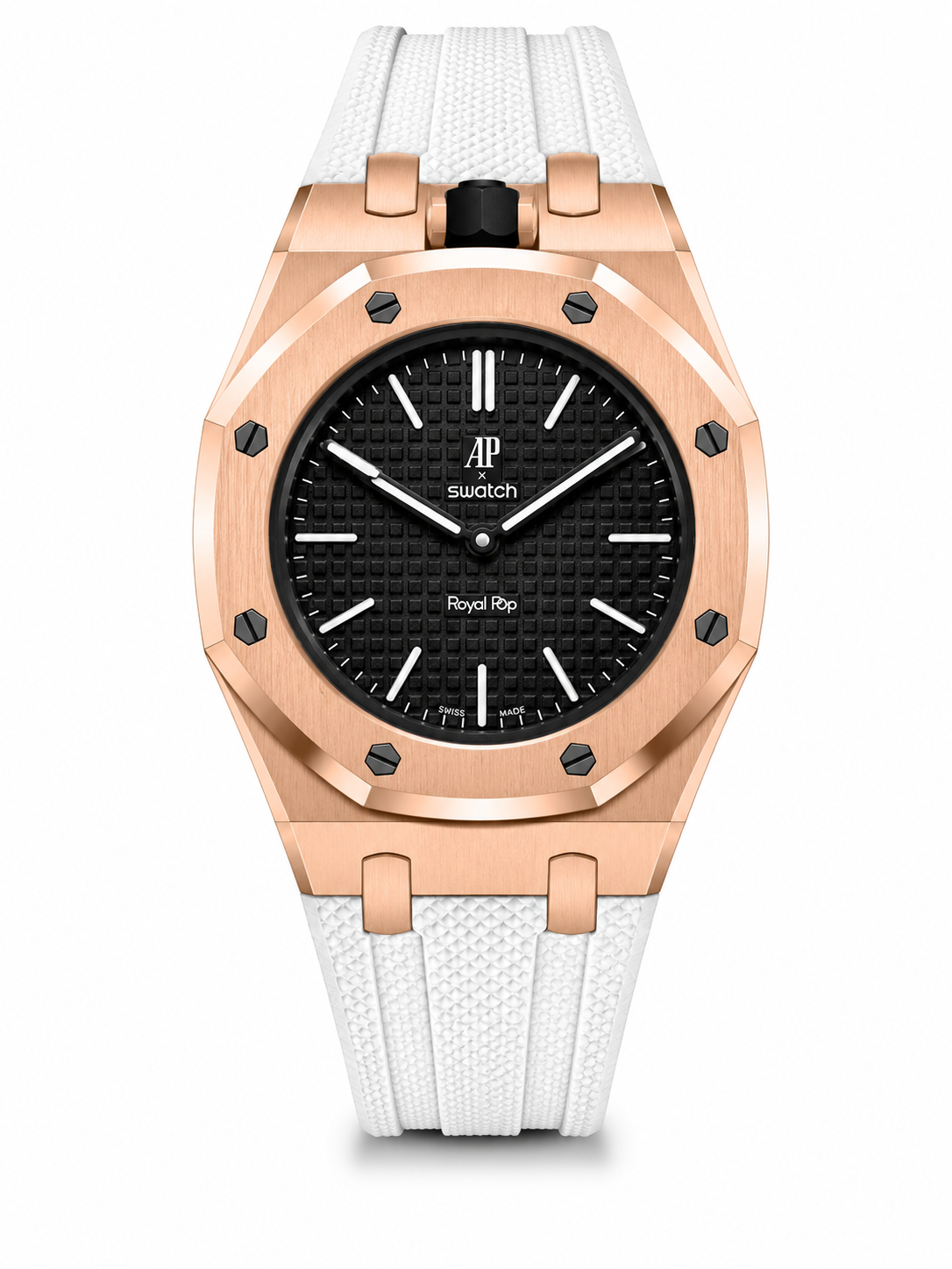 Rose Gold Case/White Strap