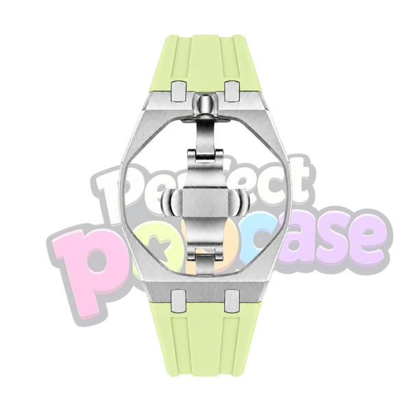 Steel/Lime Green- 12 & 3 O'clock Crown