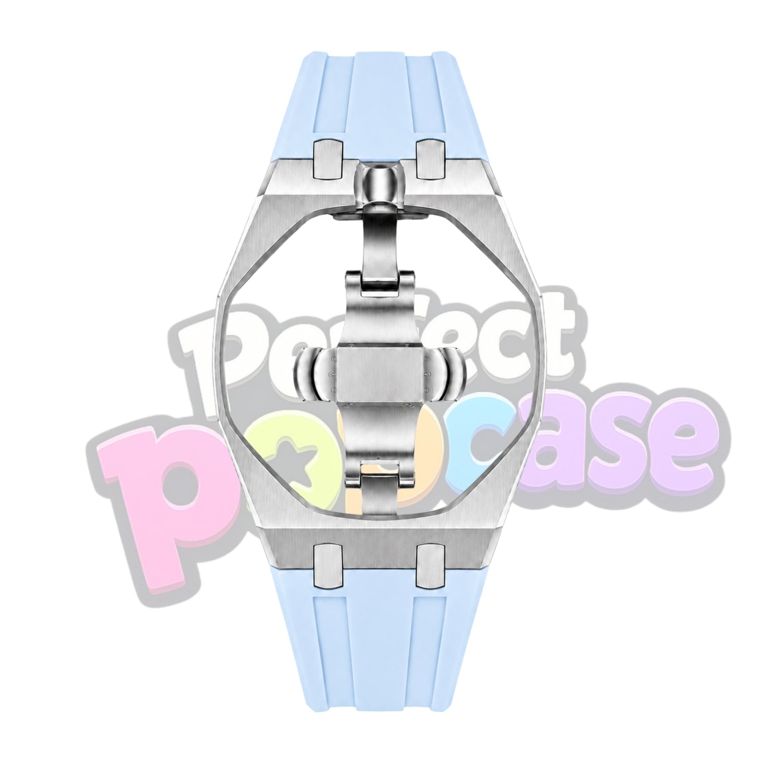 Steel/Baby Blue - 12 & 3 O'clock Crown