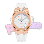 Rose Gold/White - 12 & 3O'clock Crown
