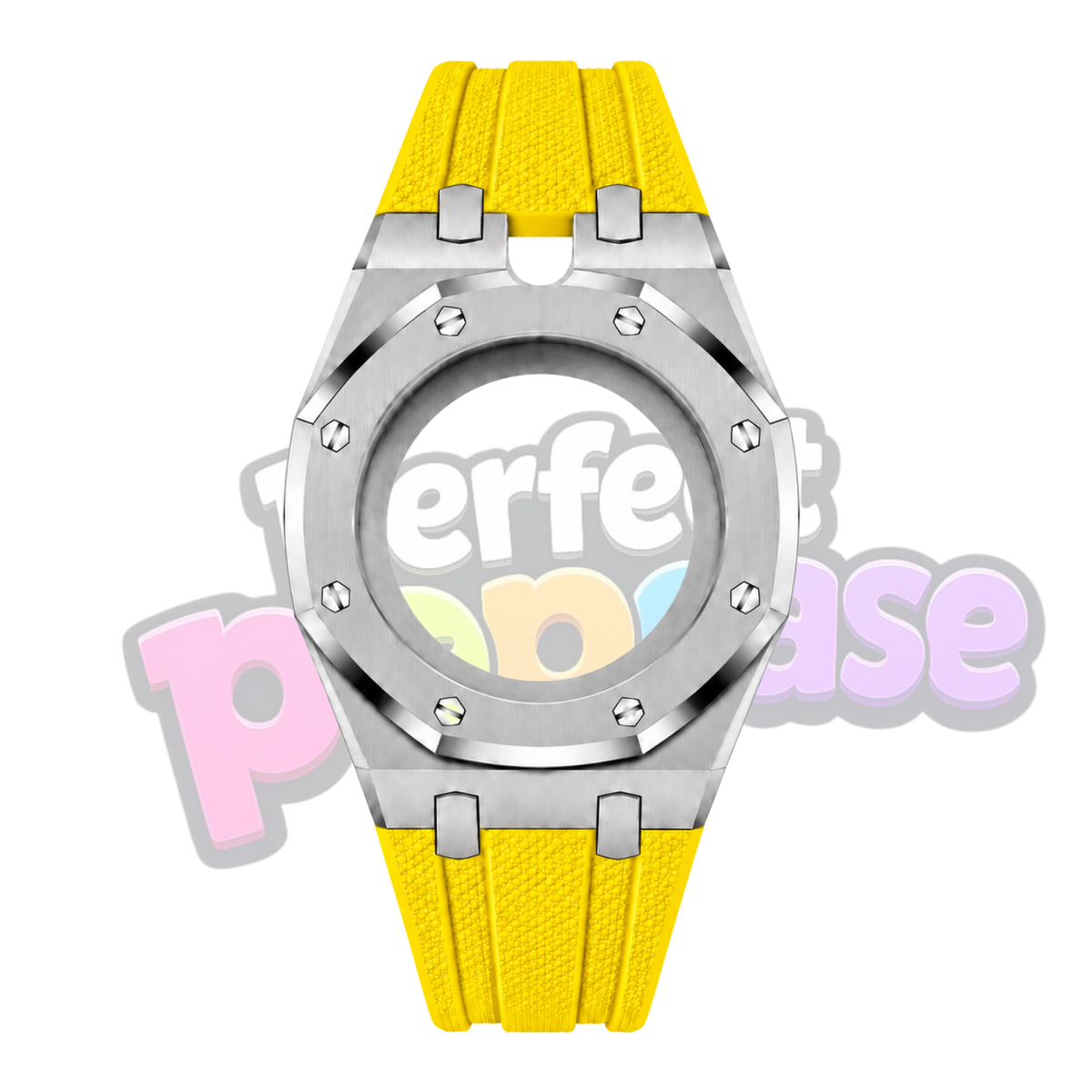Stainless Steel/Yellow - 12 & 3 O'clock Crown