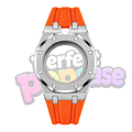 Stainless Steel/Orange - 12 & 3 O'clock Crown