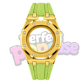 Yellow Gold/Lime Green - 12 & 3 O'clock Crown
